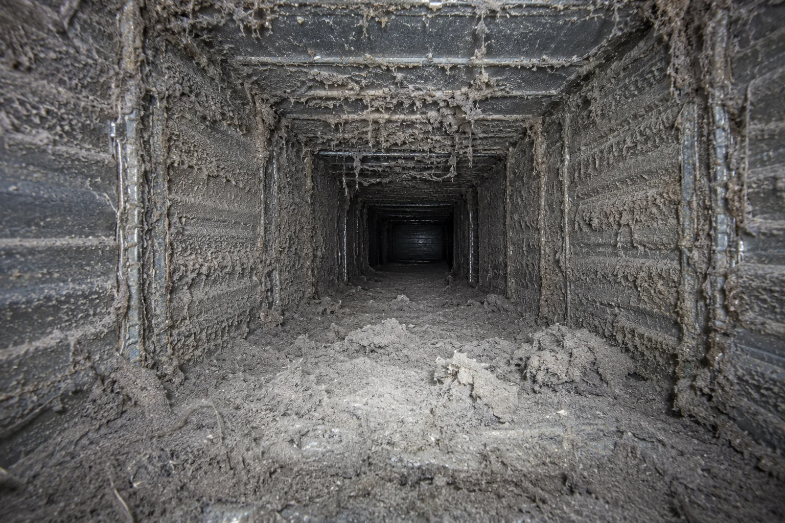 Return duct before cleaning — Madison job